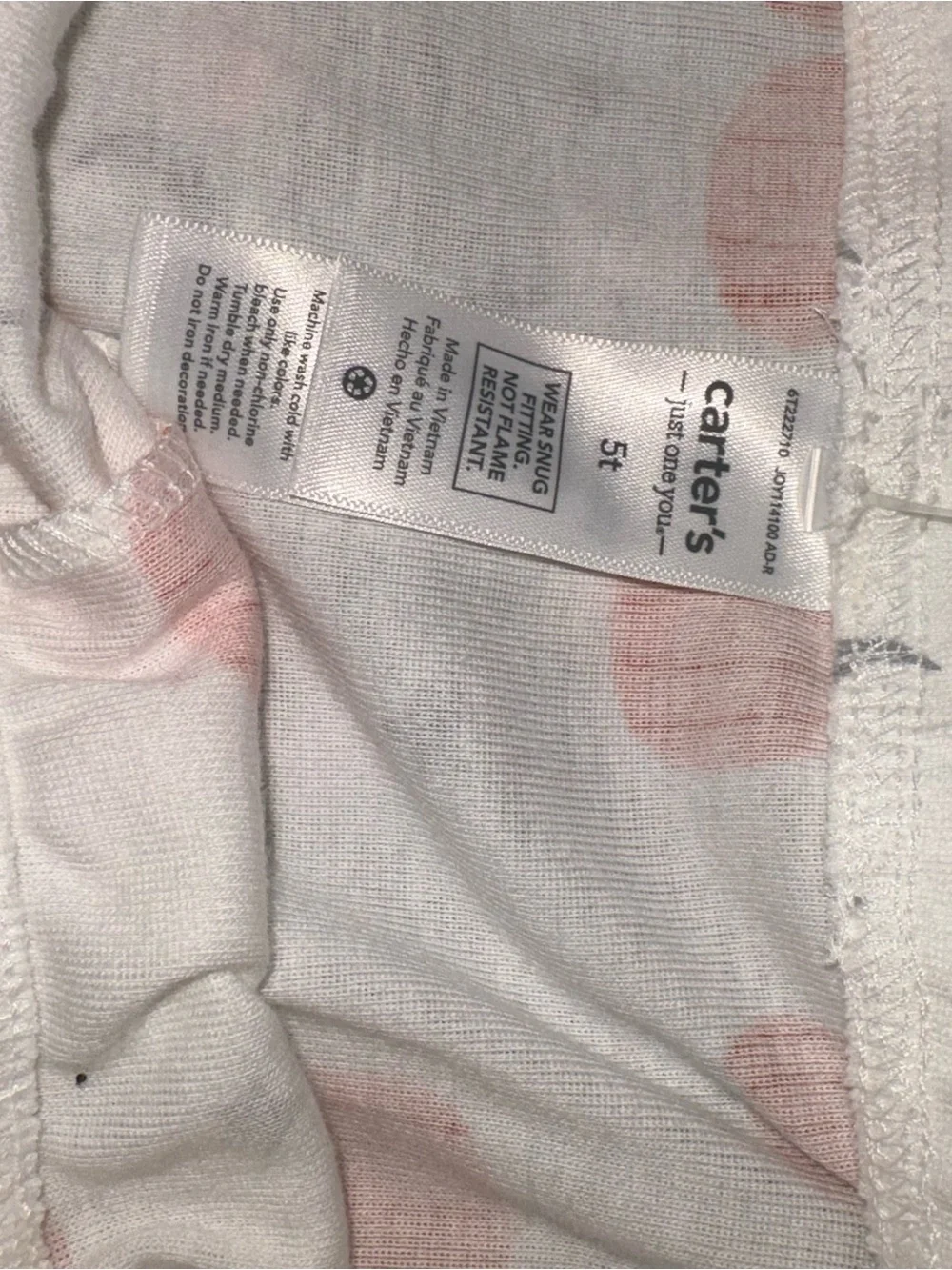 Carter's White Top with Light Pink Polka Dots